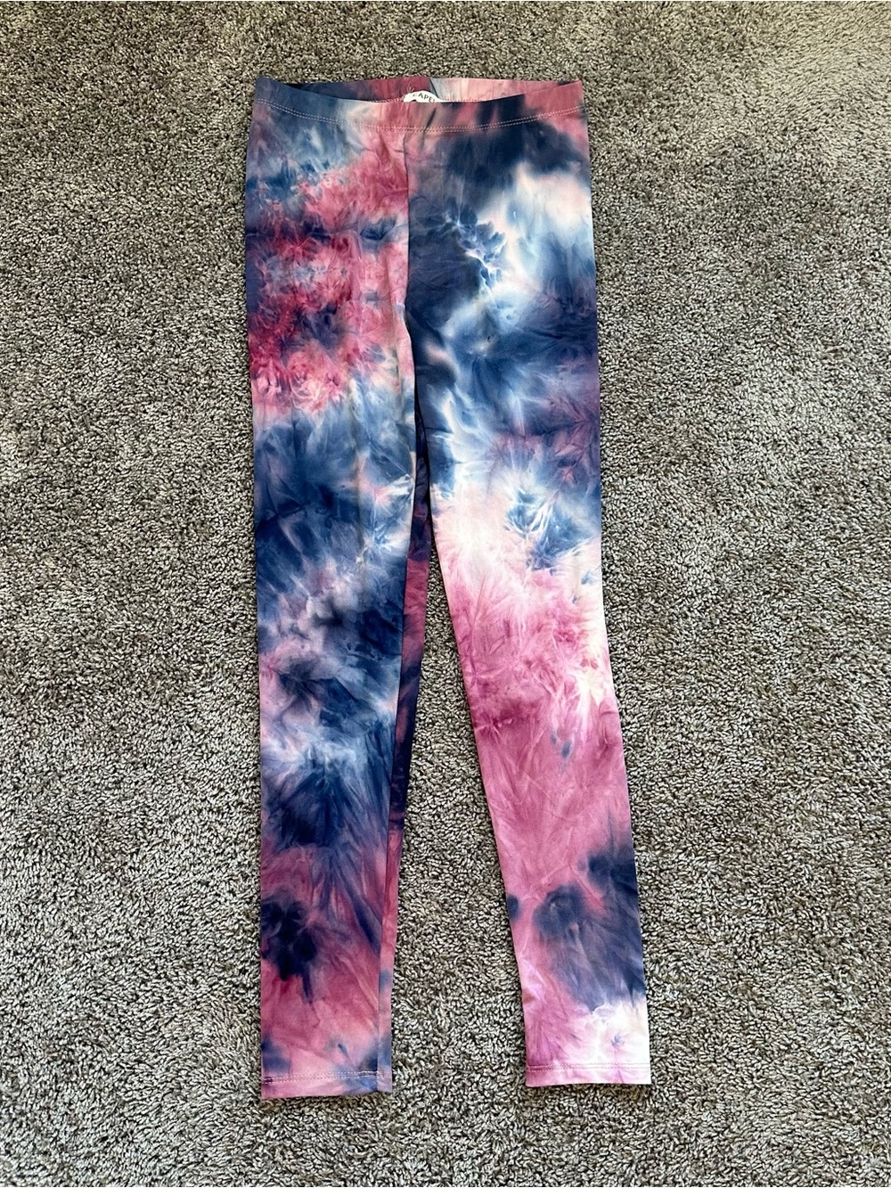 Tie-Dye Stretch Leggings in Pink & Blue